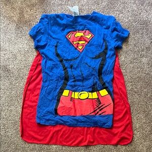 Blue and Red Muscle Tee Top with Superhero Vibe